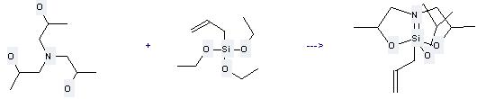 2-Propanol,1,1',1''-nitrilotris- can be used to produce 1-allyl-3,7,10-trimethylsilatrane at the temperature of 80 - 85 °C
